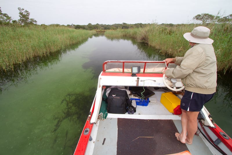 The best way to explore the Kosi Bay lakes is by boat